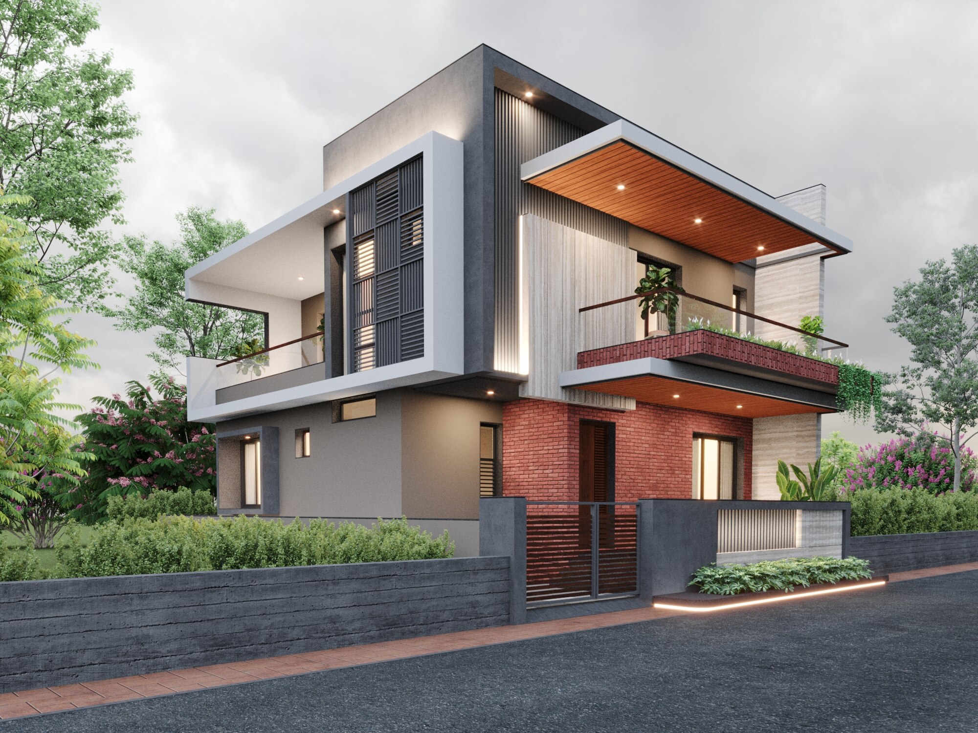 2 Storey Sleek Bunglow's Engineering and Architecture by North Change for Mr. Chetan patel - 1
